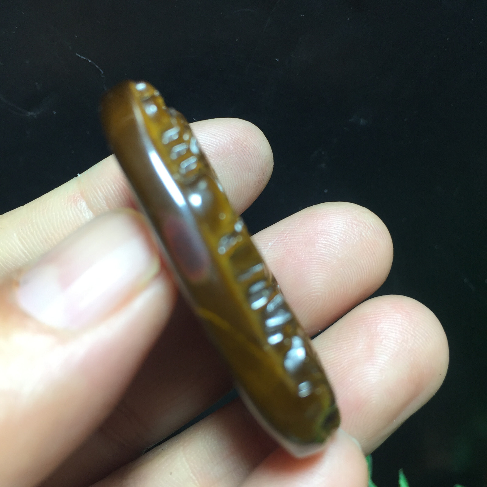 1pc Natural Yellow Tiger Eye Crystal Hand Carved Chinese Dragon pendant