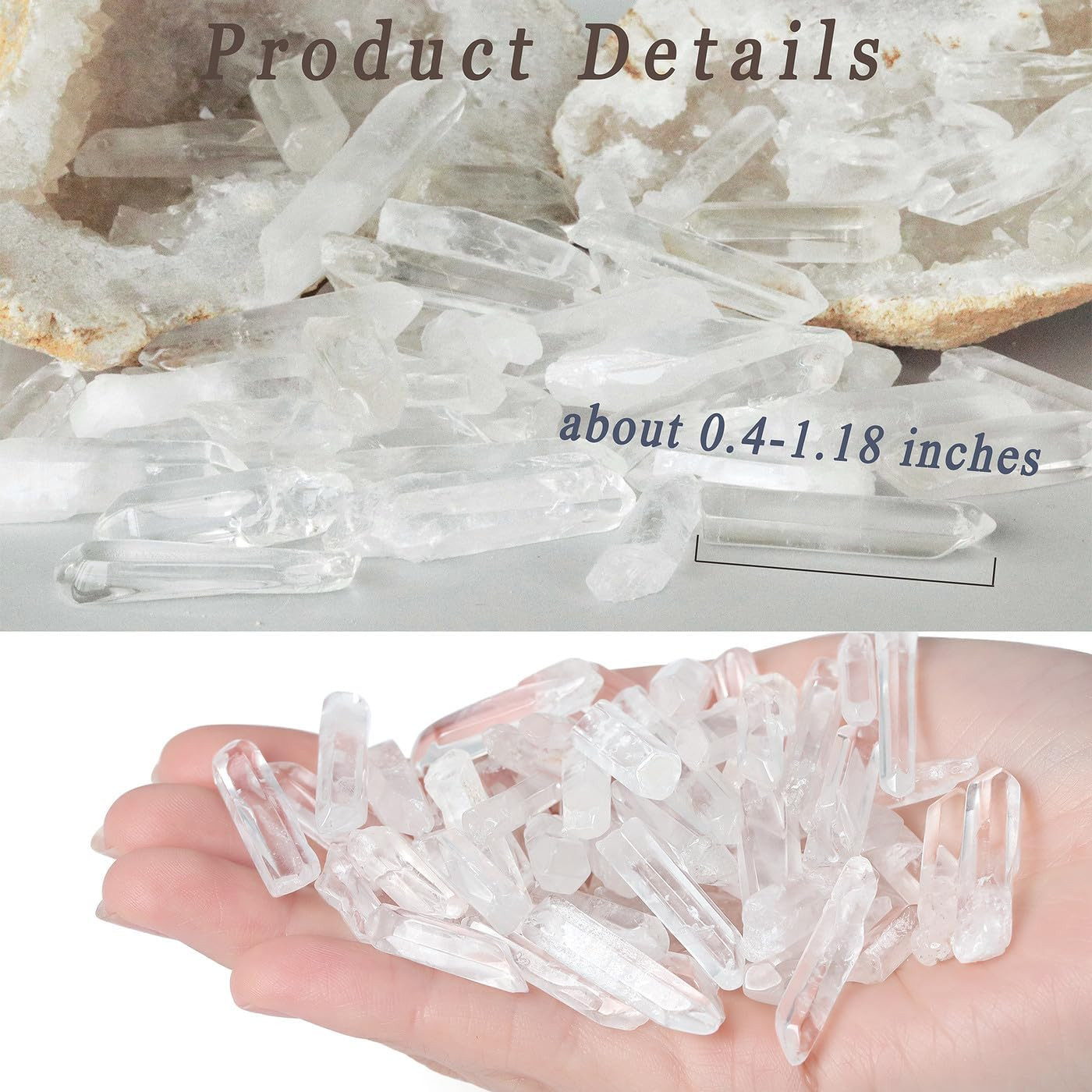 Clear Quartz Crystals Points Bulk Healing Crystal Stones Irregular Shape Raw Qua