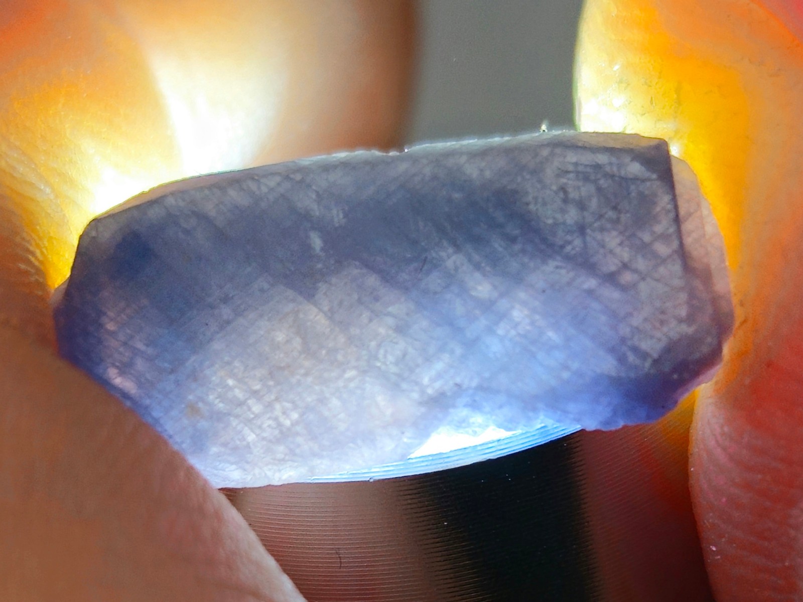 12.5cts SAPPHIRE CRYSTAL NATURAL ROUGH BLUE TANZANIA MINERAL SPECIMEN TB198