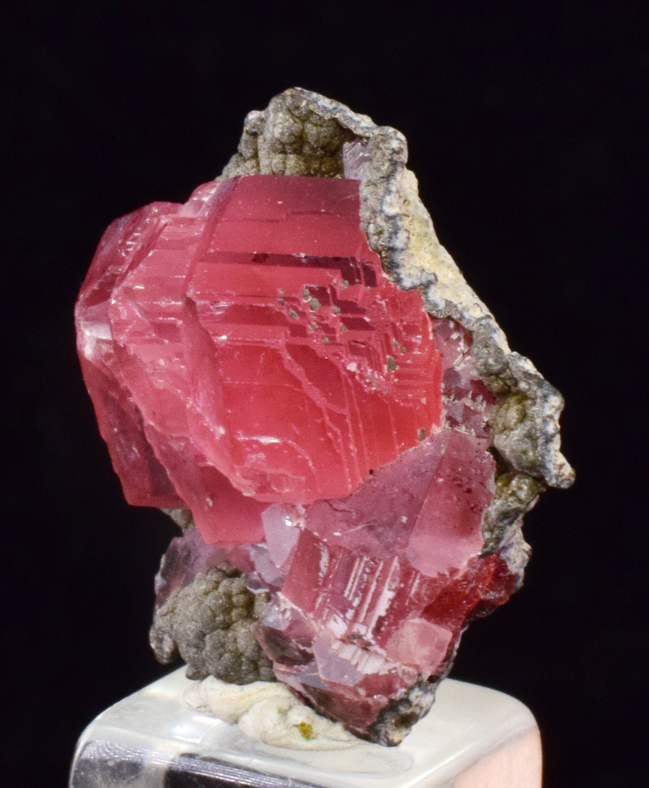 2.1cm RHODOCHROSITE STEPPED CRYSTALS PERU OLD STOCK UCHUCCHACUA MINE RB731