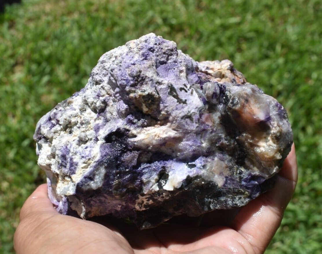 1.92 LB PURPLE TIFFANY STONE ROUGH, OPALIZED FLUORITE Utah (GSD)
