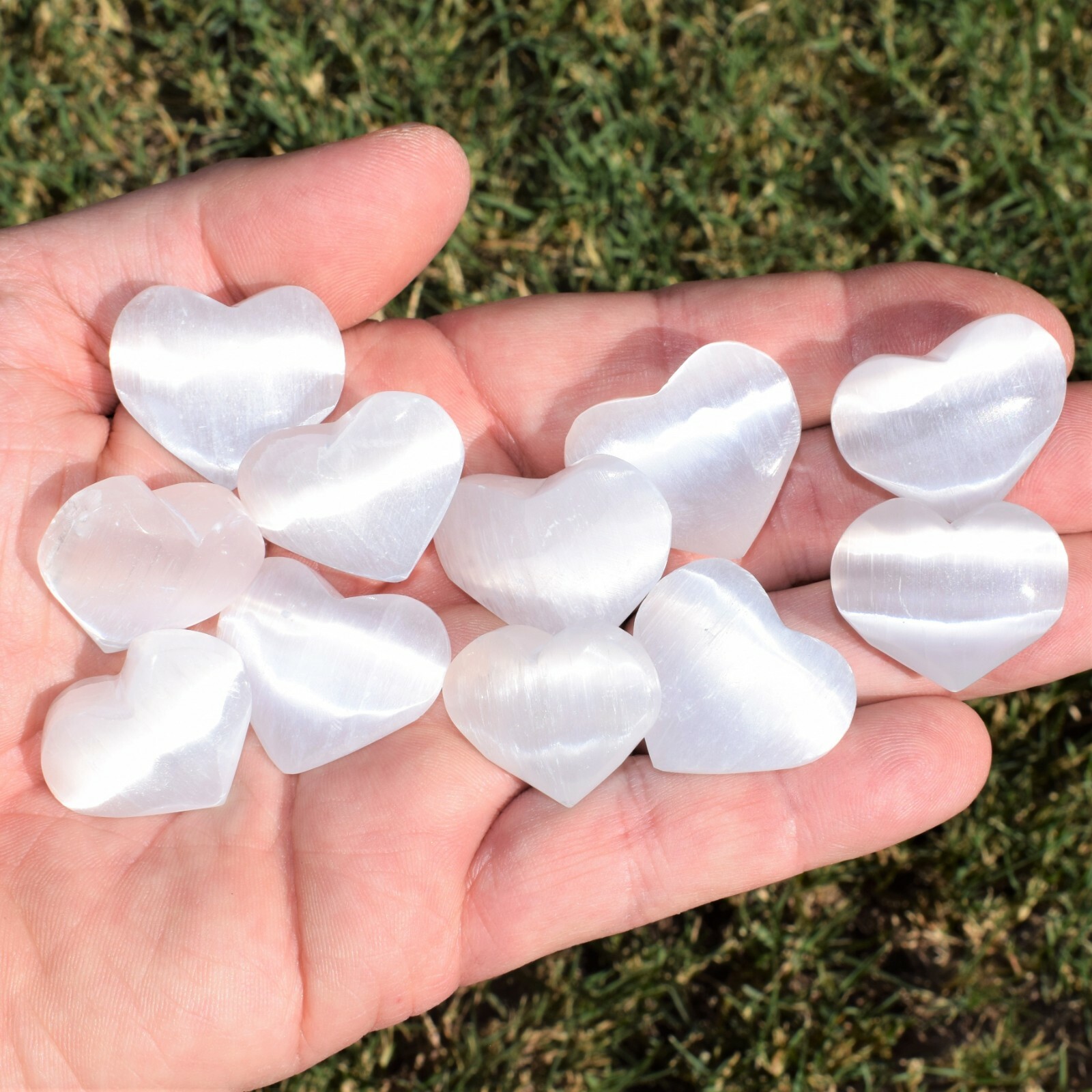 CHARGED Snowflake Obsidian Crystal 8mm Stretchy Bracelet + Selenite Puffy Heart