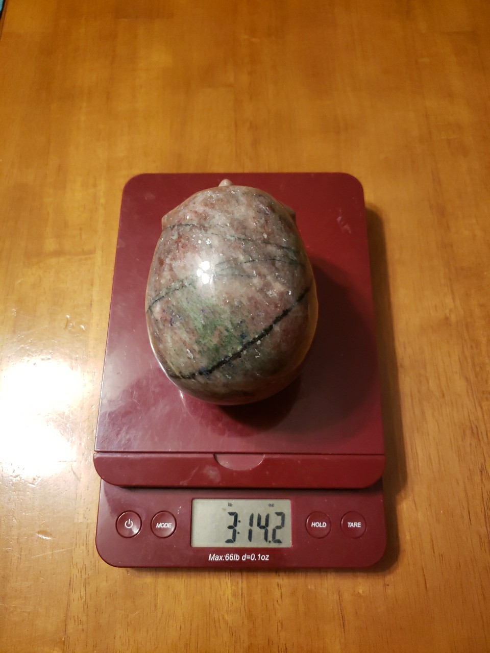 Large 5″ Realistic Red & Green Garnet Crystal Skull – Eclogite Specimen -…