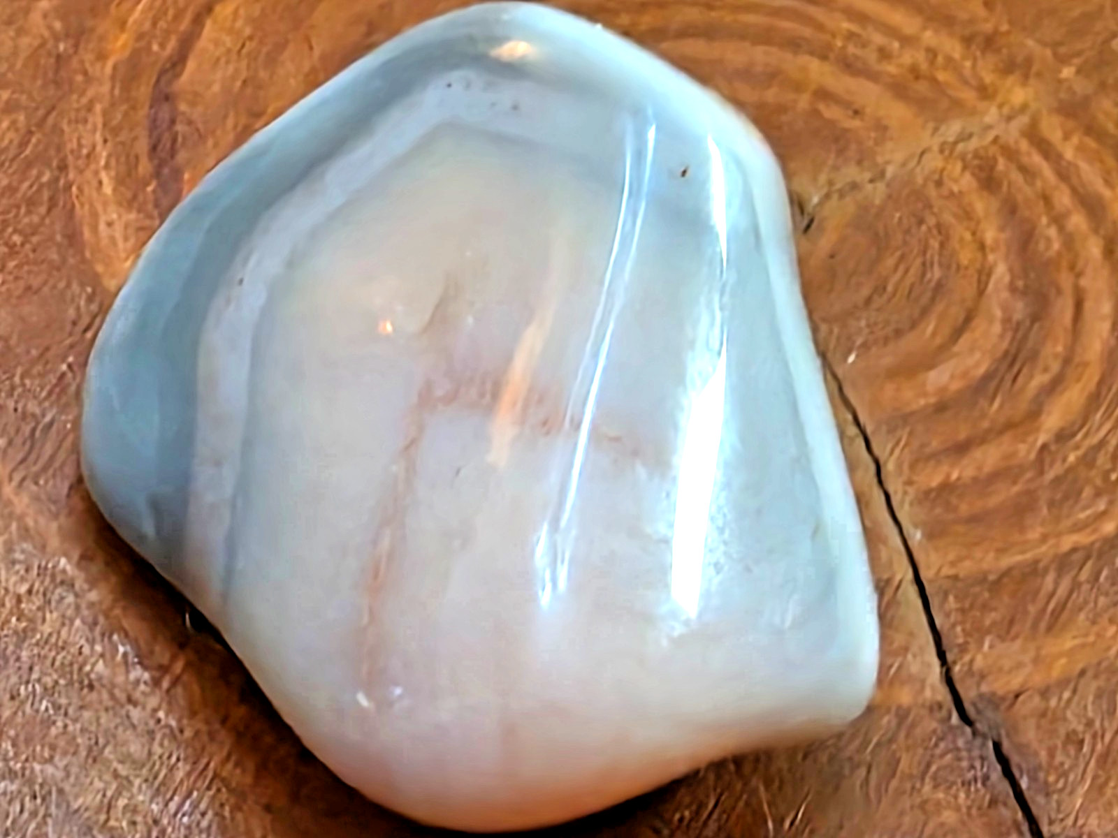 POLISHED BEAUTIFUL BOTSWANA AGATE, NATURAL Grey Pink AGATE banding