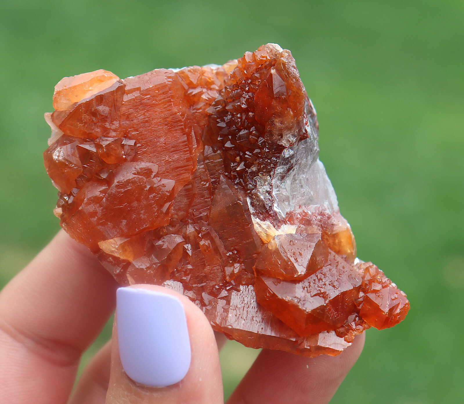Red Quartz Ferruginous Quartz Crystal Cluster From Morocco 7.0 Cm’s