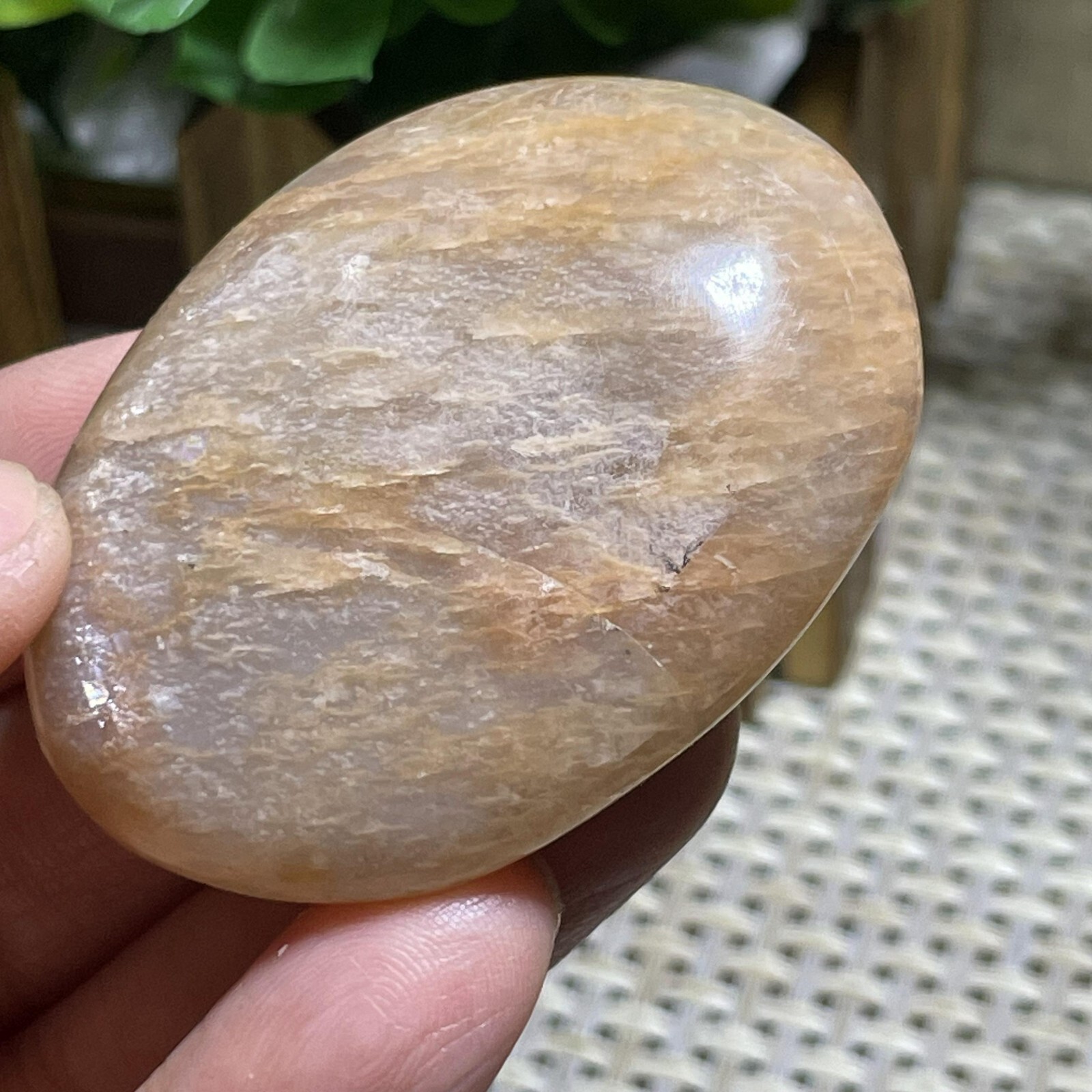 Orange Moonlight Gold Sun Stone polished stone original specimen decor 48g A20
