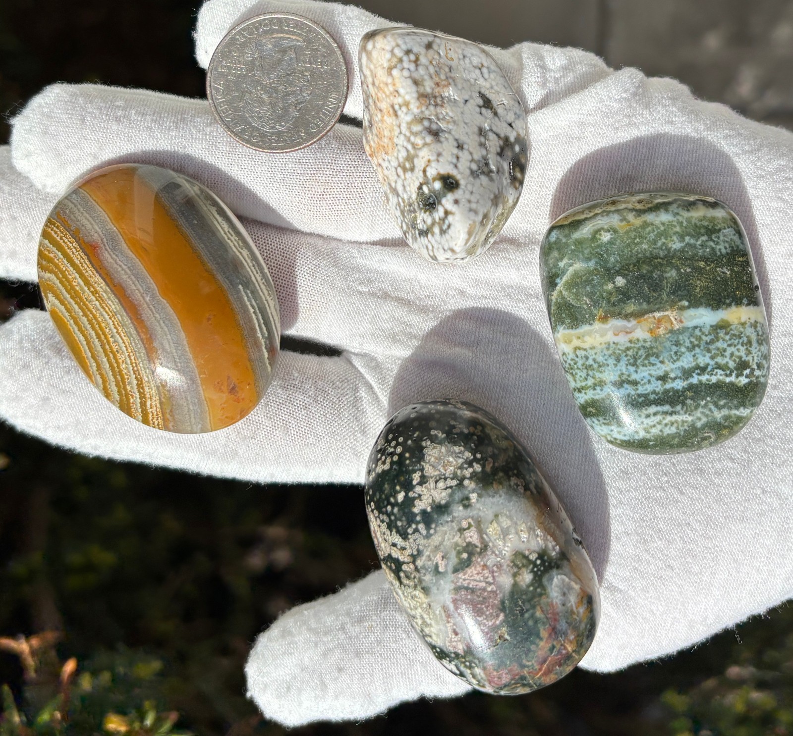 USA SALE 340g LOT XL/L TUMBLES OCEAN JASPER TUMBLES TUMBLE TUMBLED STONE STONES