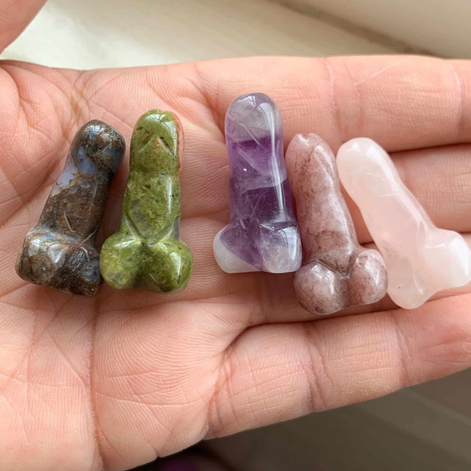 20pcs Natural male penis quartz Crystal Massager Sculpting wand gem healing