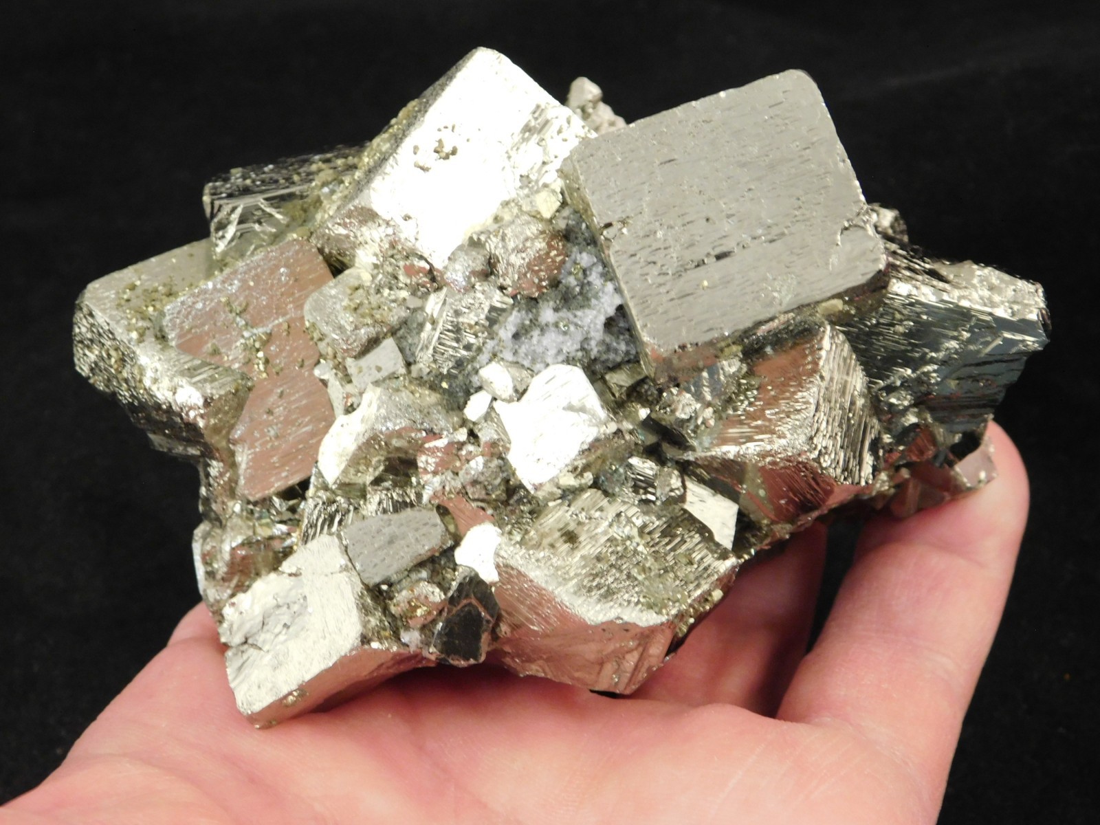 Big! 100% natural PYRITE Crystal CUBE Cluster Huanzala Mine Peru 759gr