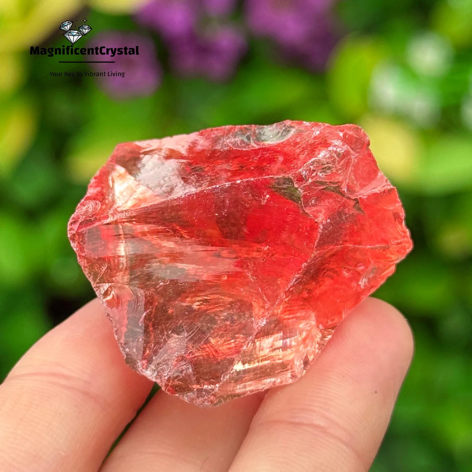 3PCS Raw Cherry Quartz Stone Natural Rough Gemstones Mineral Specimens Crystal
