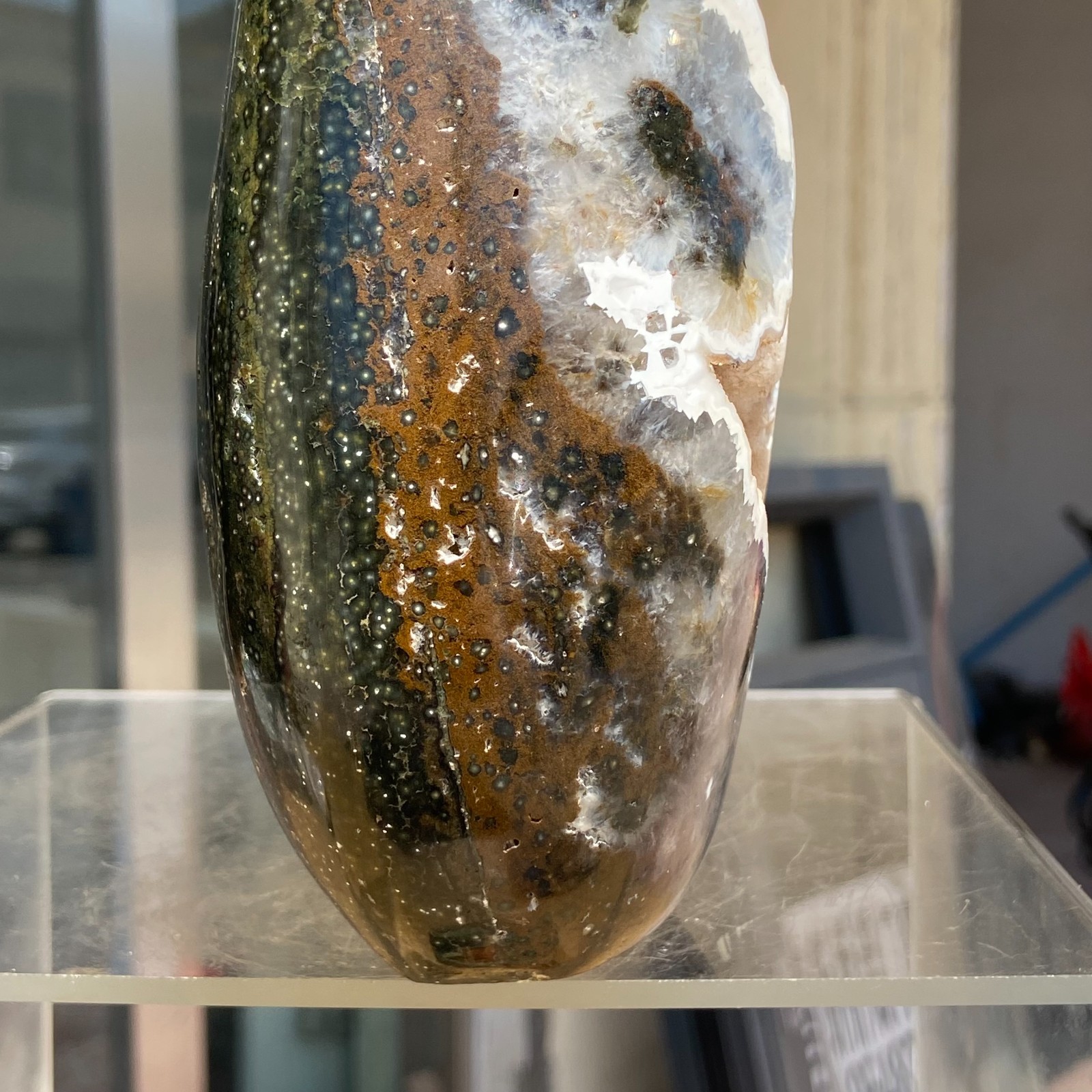 4.06LB Natural Colourful Ocean Jasper Crystal Druzy Specimen Healing