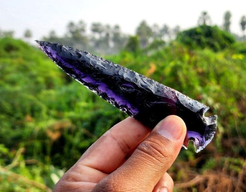 Amethyst Spearhead Large Arrowhead Crystal Healing Purple Crystal Metaphysical