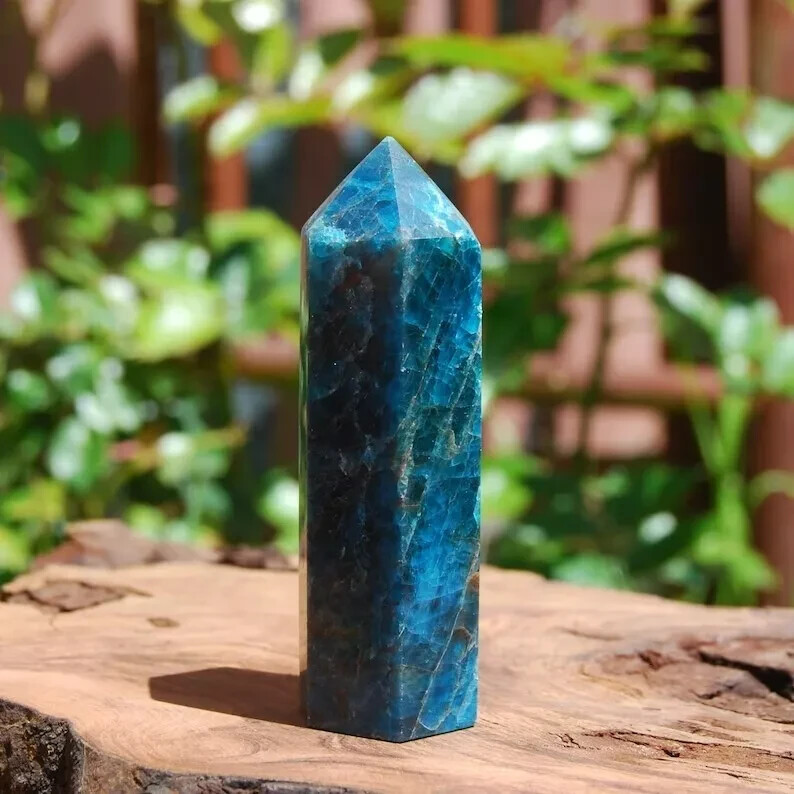Wholesale Lot 1 lb Blue Apatite Healing Crystal Tower Point Reiki Obelisk Decor