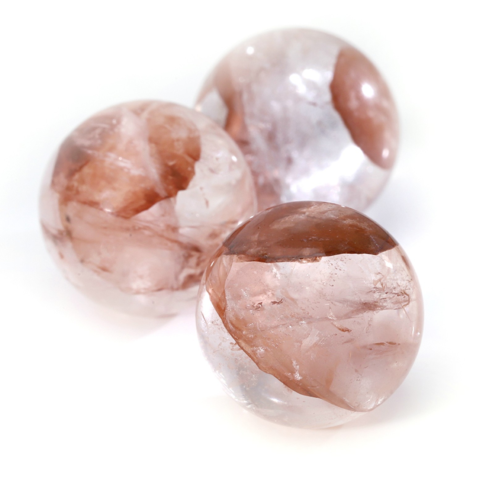 Himalayan Crystal Quartz Sphere Ball Clear Pink Glassy 18-19mm