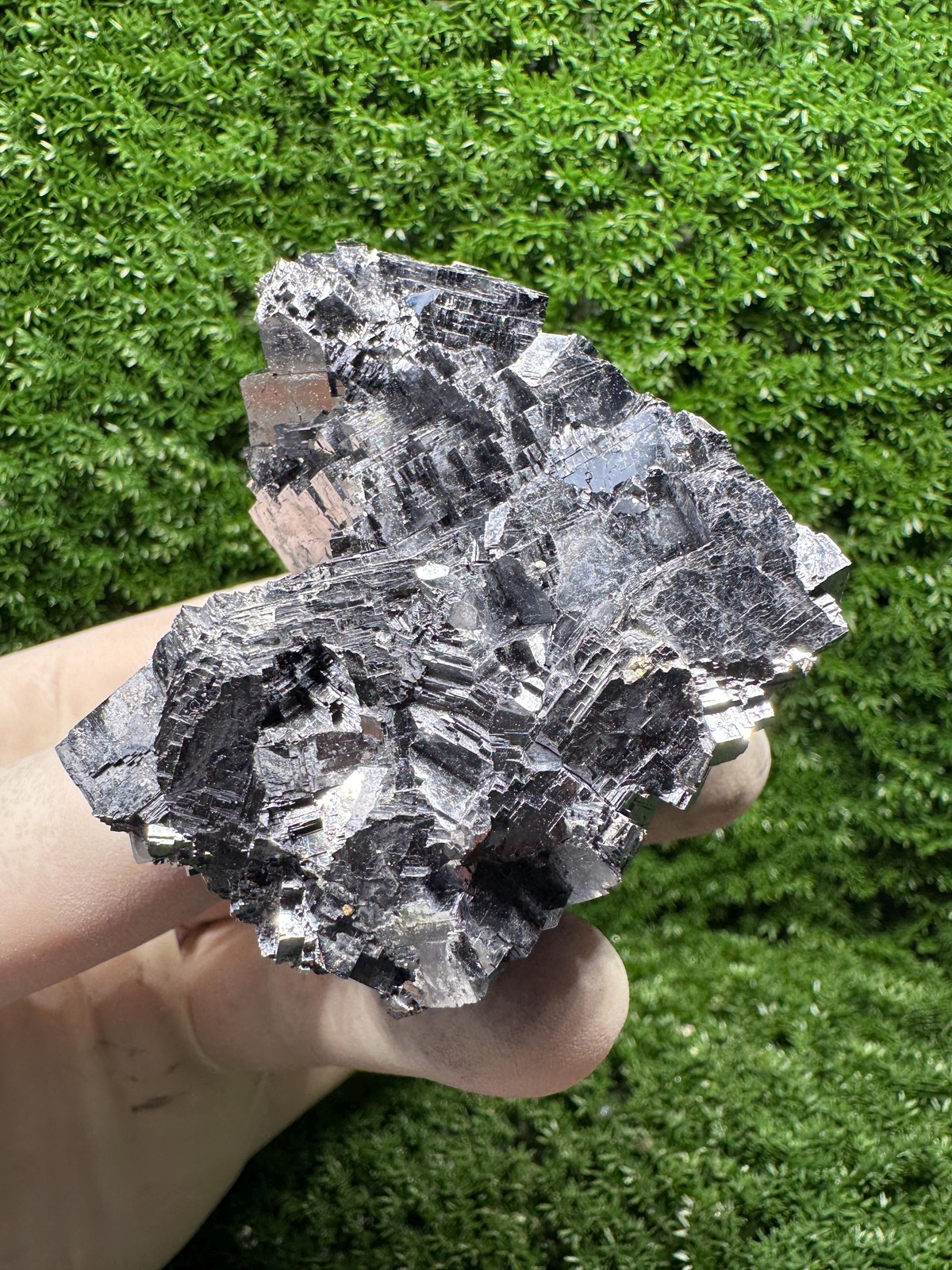 SHINY! Mirror GALENA CLUSTER from the mines! Eastern Rhodope, Bulgaria! / F567