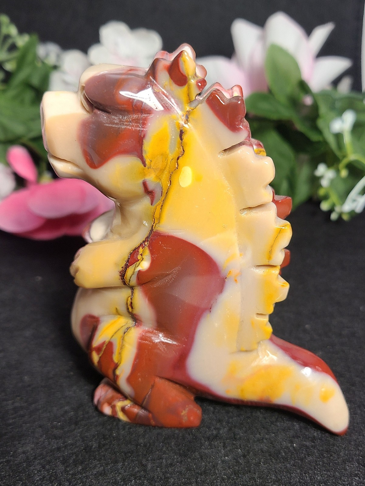 Rare Large 4″ 345g Mookaite Dragon Dinosaur Godzilla Crystal Stone Statue