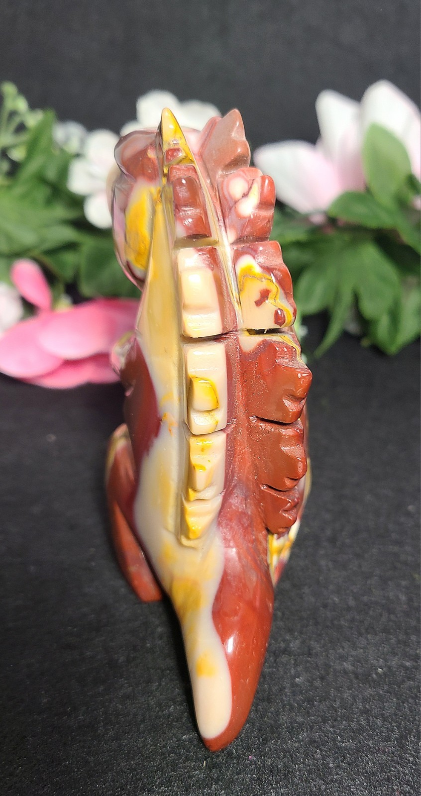 Rare Large 4″ 345g Mookaite Dragon Dinosaur Godzilla Crystal Stone Statue