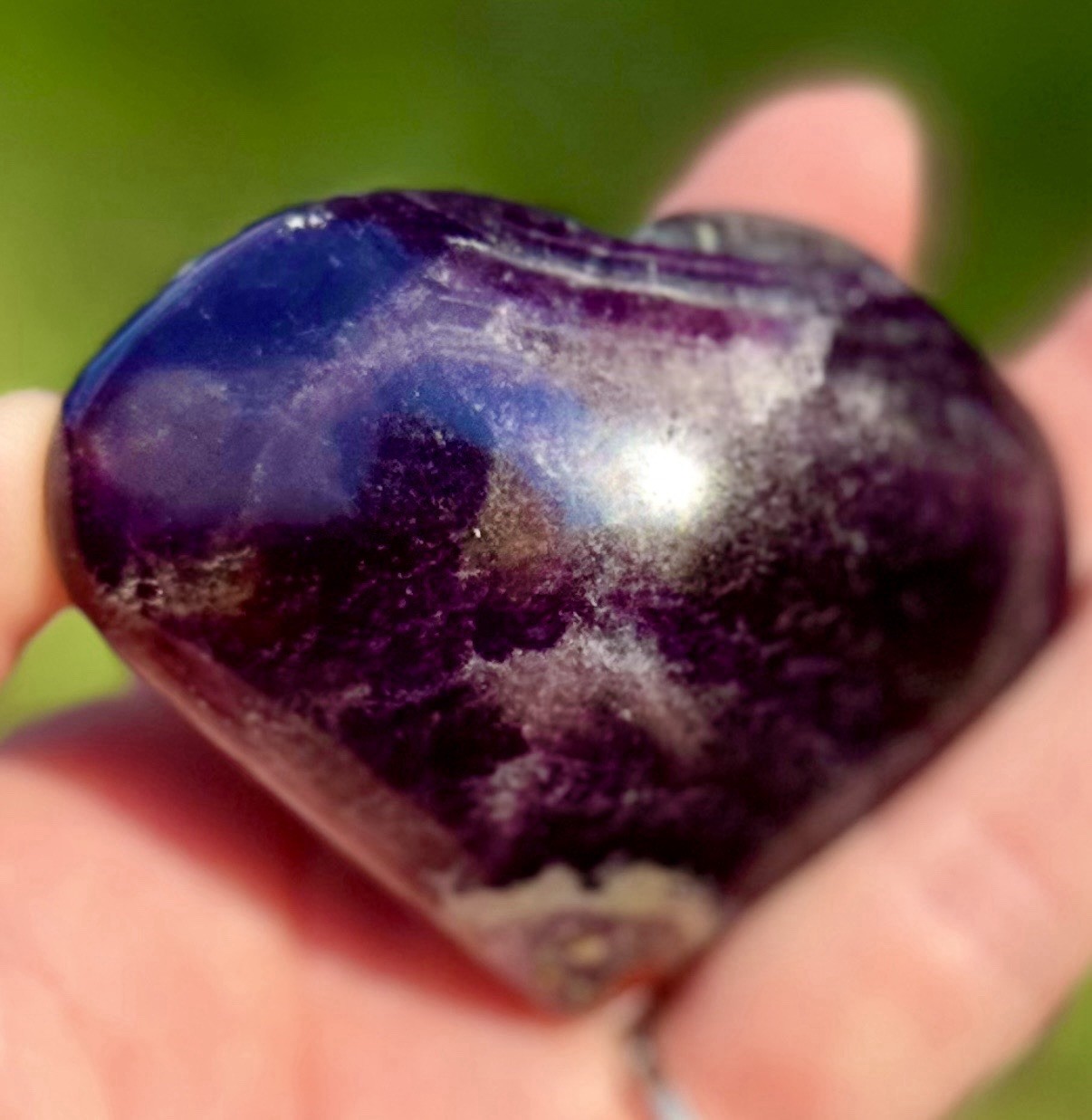 Black Rose Fluorite Heart 115g