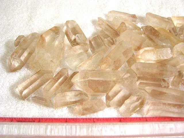 Pink Lemurian terminated Quartz crystal all natural 1/2 pound lots 10+ crystals