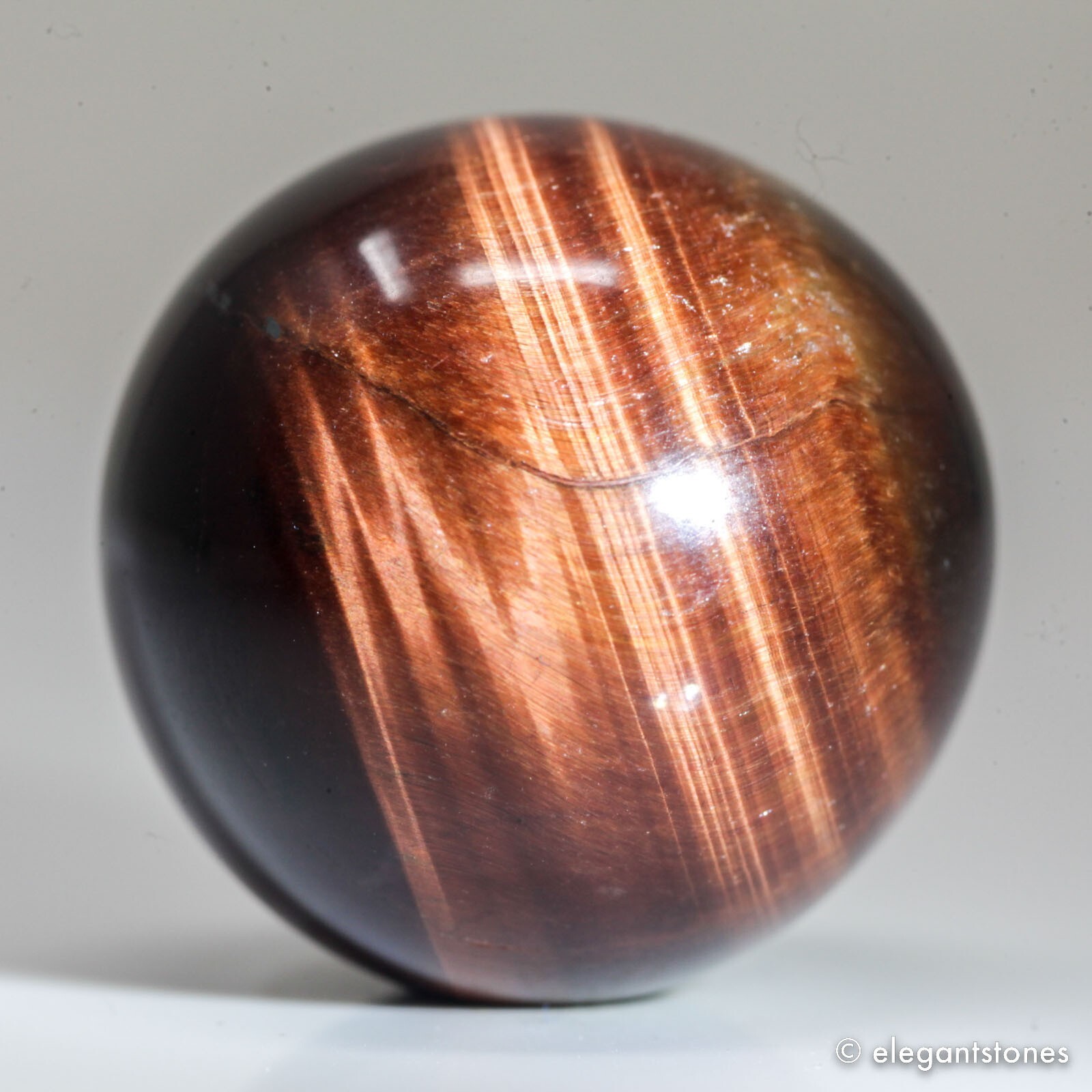 24g26mm Red Tiger Eye Sphere Crystal Ball Natural Quartz Healing Gemstone Chakra