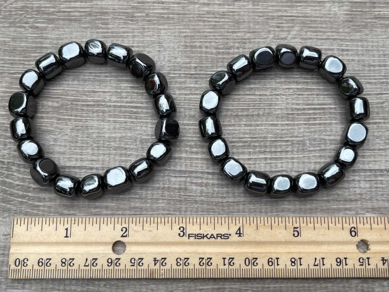 Grade A++ Hematite Tumbled Bracelet 8mm, Genuine Hematite Nugget Bracelet