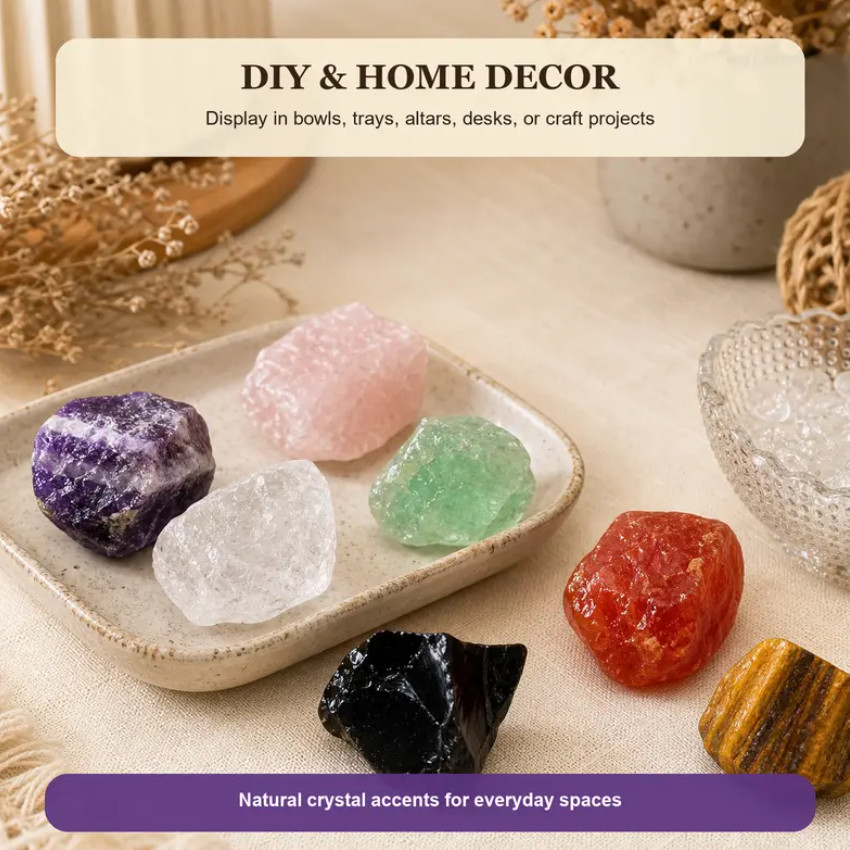 7 chakra natural rough stones set 7pcs natural Healing gemstones for meditation