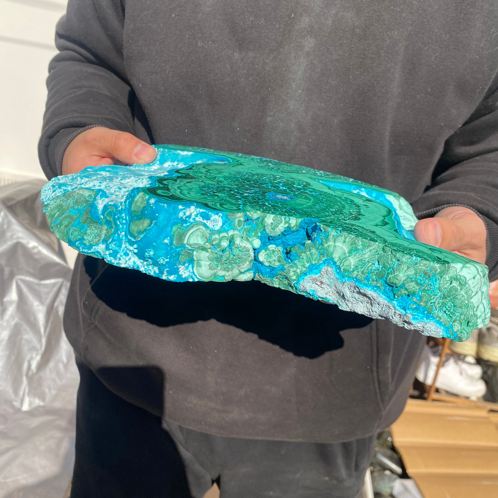 10LB Rare Natural Beautiful Chrysocolla/Malachite Crystal Gem Mineral Specimen
