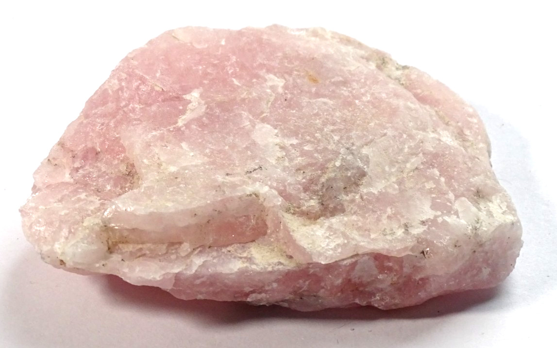 NATURAL ROSE QUARTZ CRYSTAL PIECE- love, heart 7.4 x 5.7 x 1.6 cms 105 gms #D