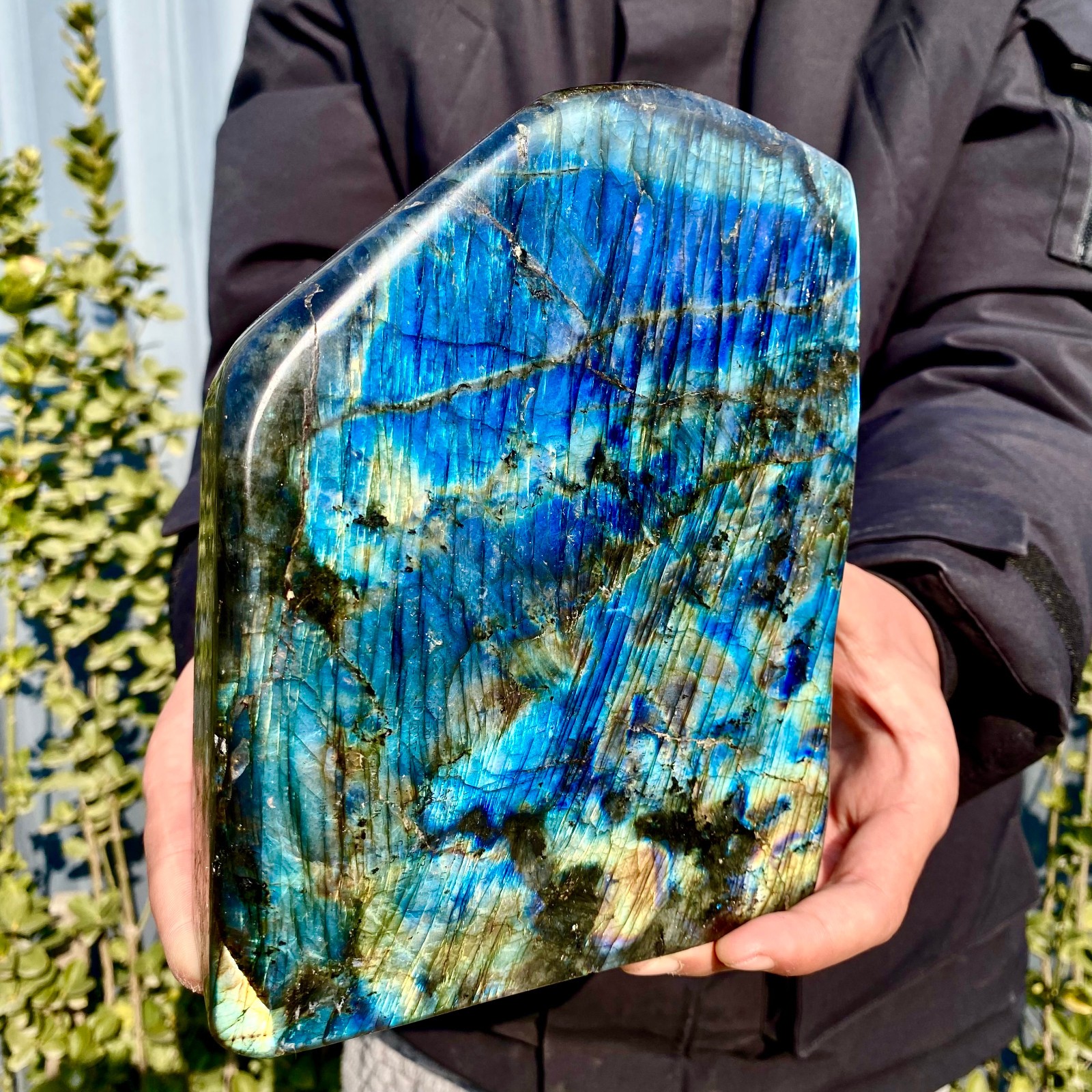 8.19LB Natural Gorgeous Labradorite Quartz Crystal Stone Specimen Healing