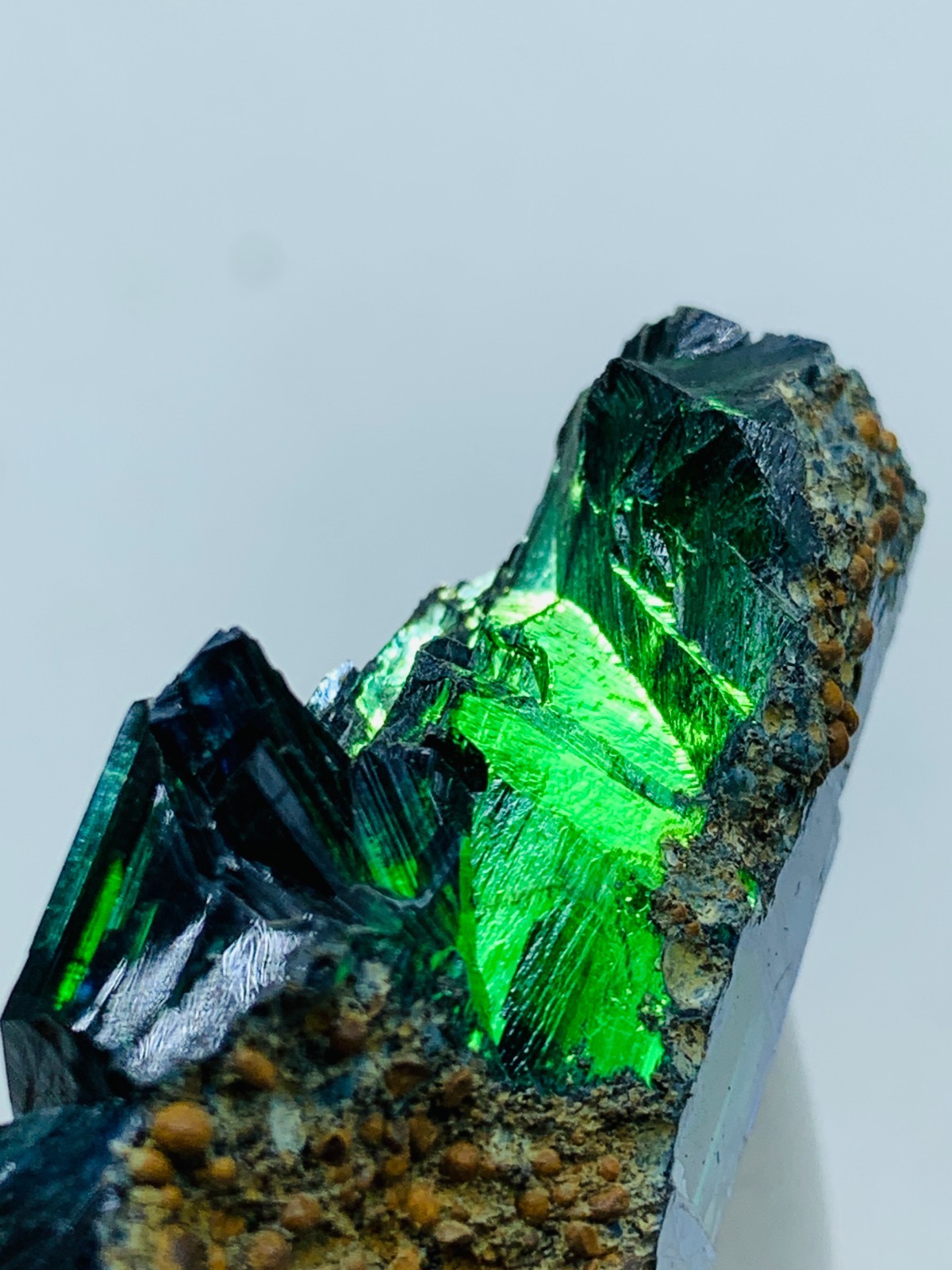 148ct 68mm TOP EXCELLENT BLUE GREEN VIVIANITE CRYSTALS Specimen FROM Brazil