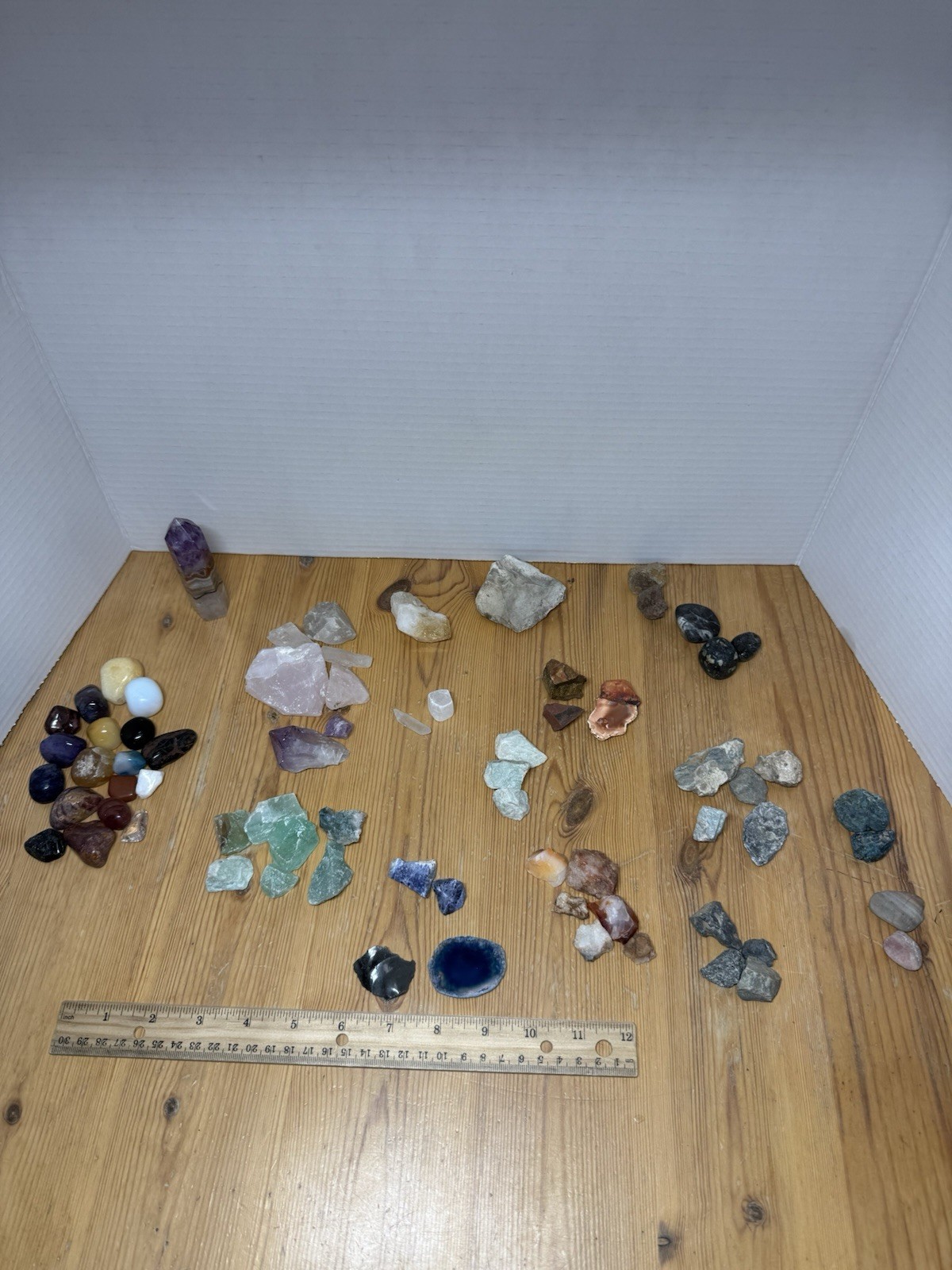 Mixed Crystal Lot 70+ Raw Polished Stones Rocks Gemstones And Pillars Spiritual