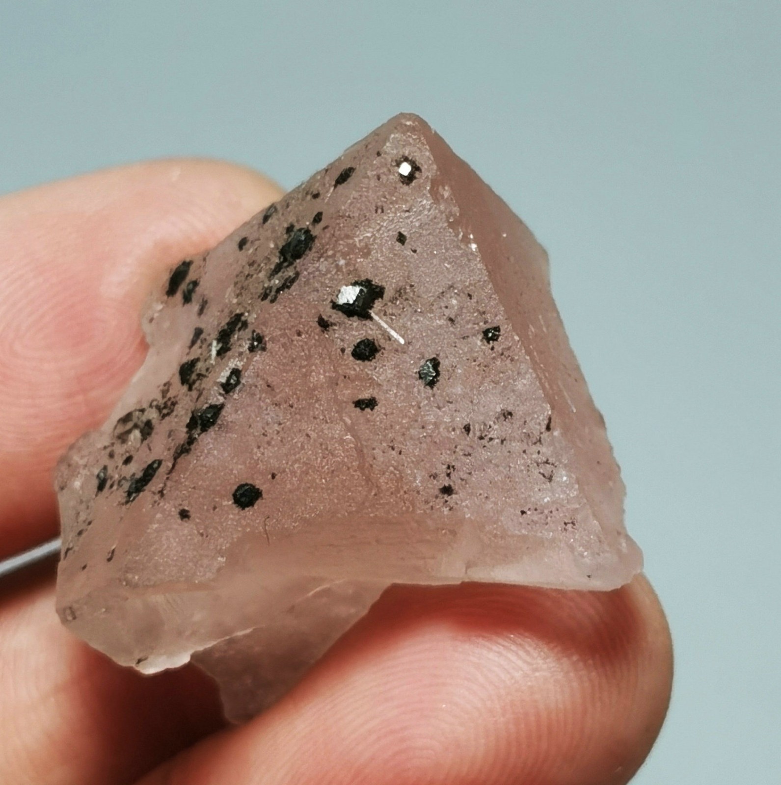 Rare Natural Pink Octagonal Fluorite Mineral Specimen China