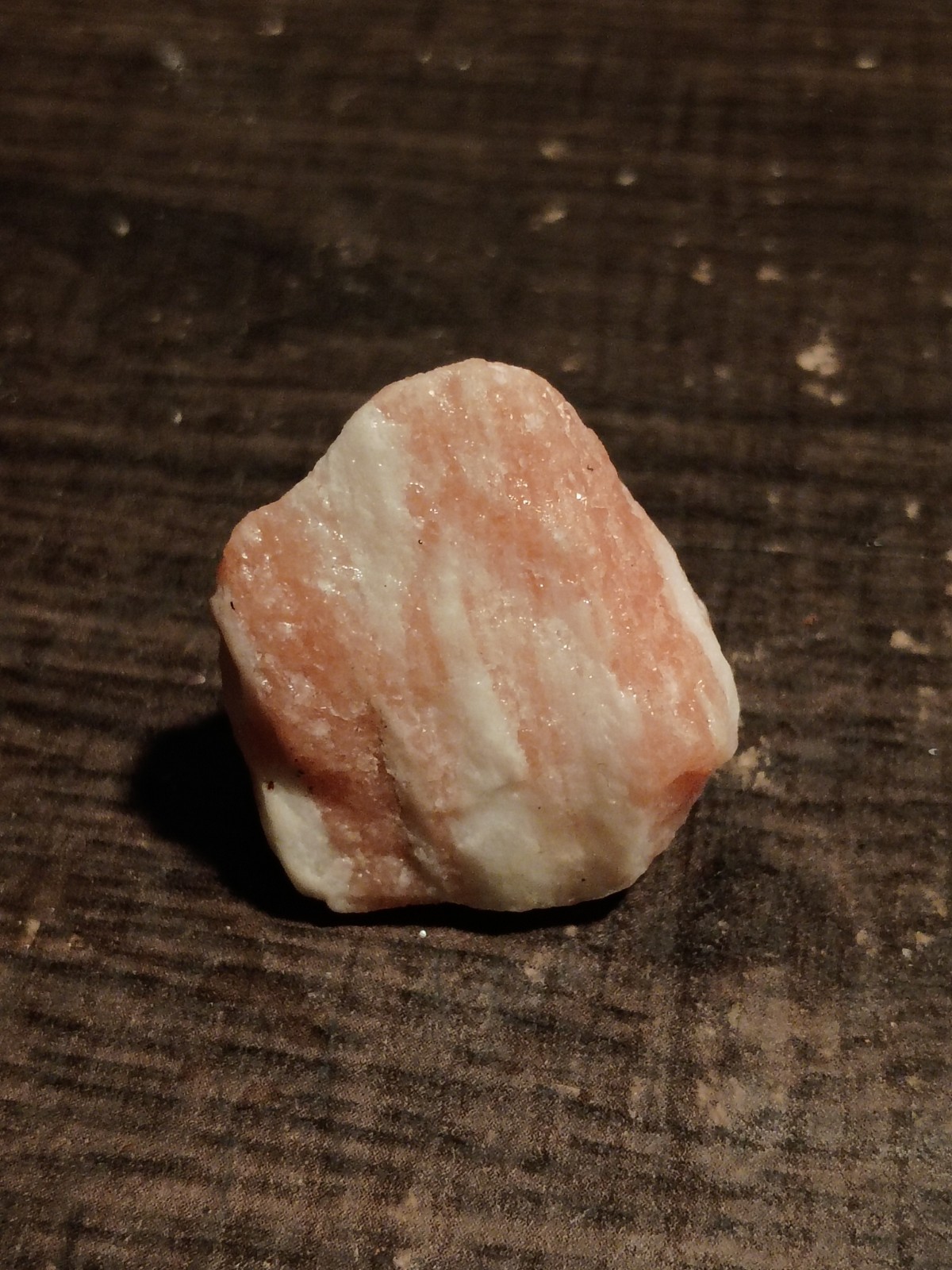 Banded Pink Calcite Manganoan Rough Specimen Striated White Quartz Natural Rock