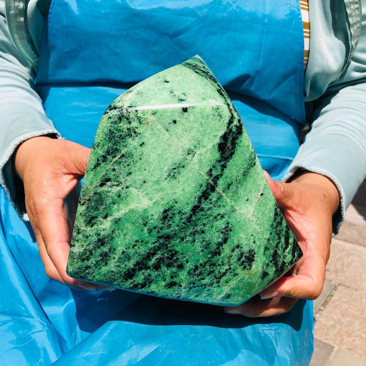 18.74LB Natural red and green treasure mineral specimen