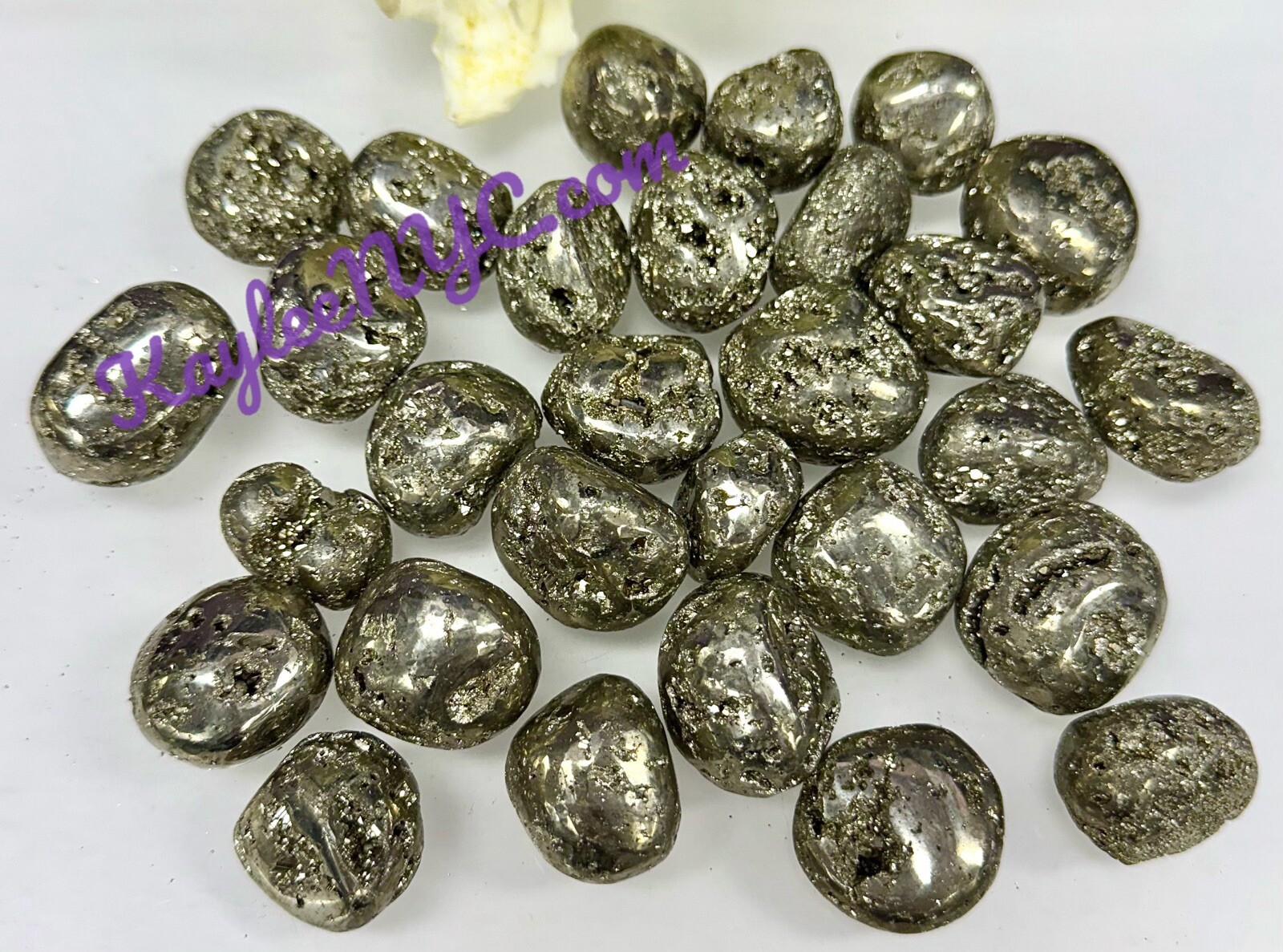 Wholesale Lot 2 Lbs Natural Pyrite Tumble Healing Energy