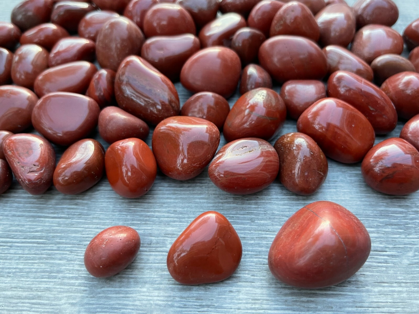 Grade A++ Red Jasper Tumbled Stones, 0.7″-1.25″ Tumbled Red Jasper,Pick A Weight