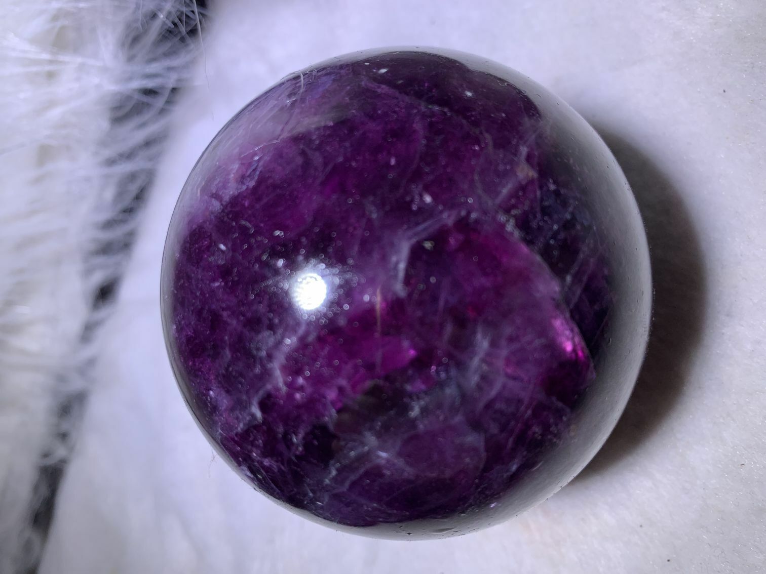 Crystal sphere natural fluorite sphere