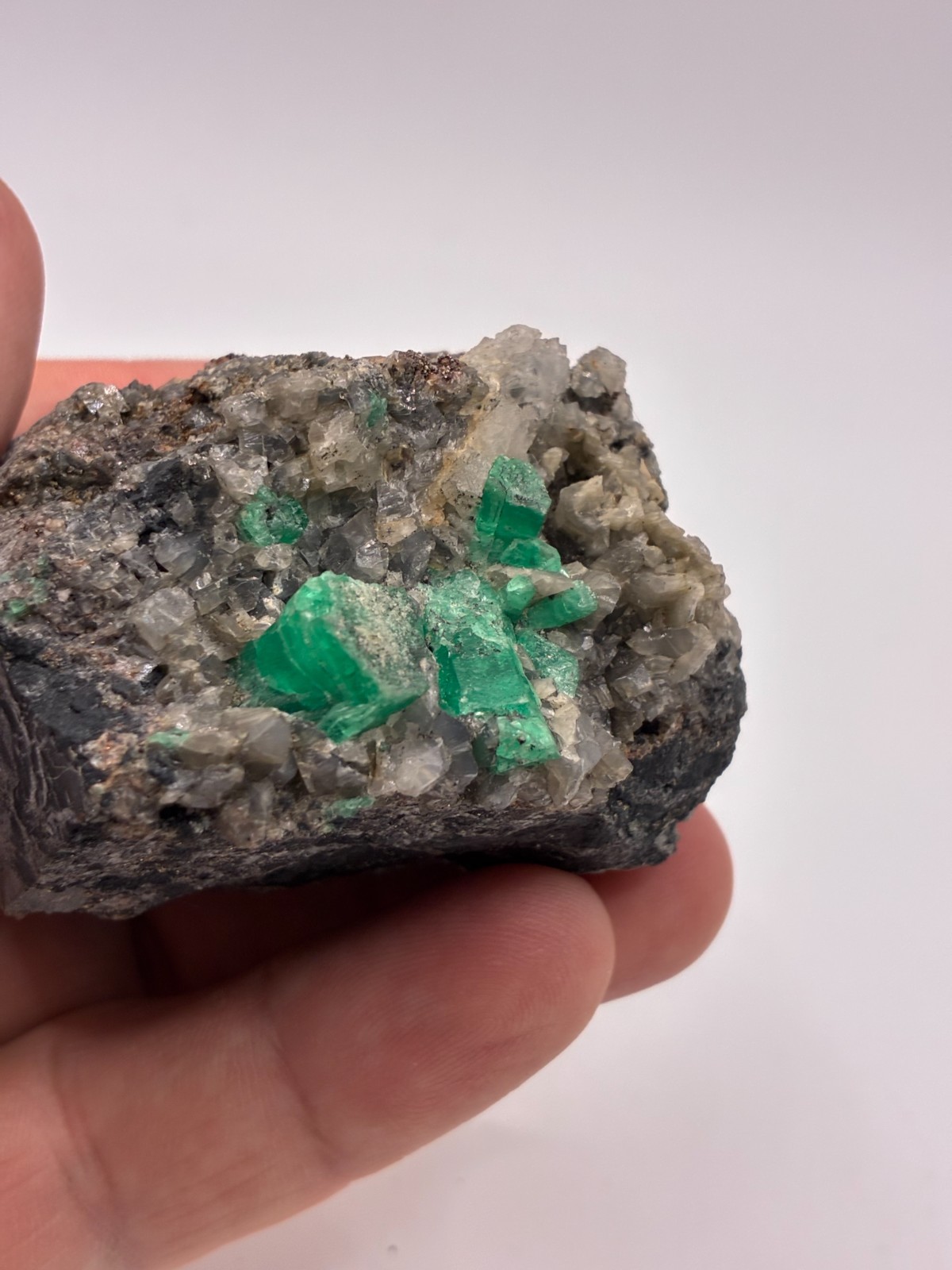 Rough Crystal Colombian Emerald Raw Matrix Collector Piece, Natural Not treament