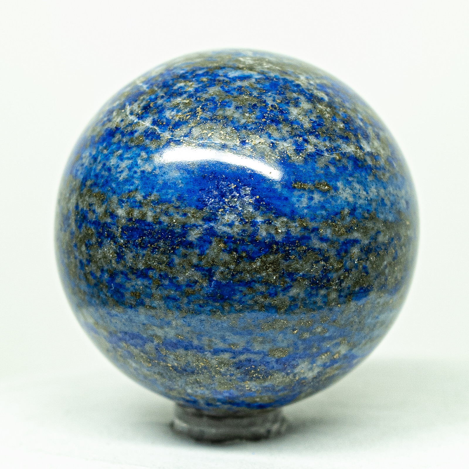 52mm Blue Lapis Lazuli Sphere w/Pyrite Natural Sparkling Crystal Ball Afghanist.
