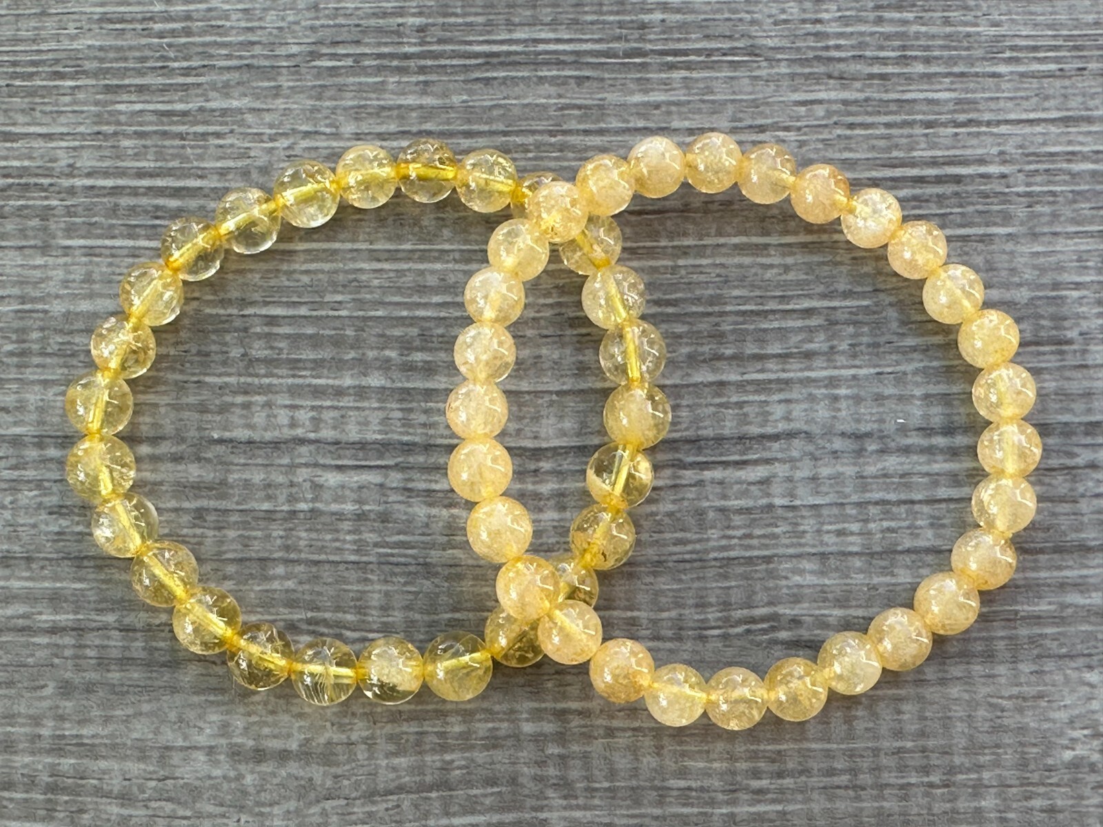 Grade A++ Citrine Crystal Bead Bracelet 6-7mm, Citrine Crystal Gemstone Bracelet