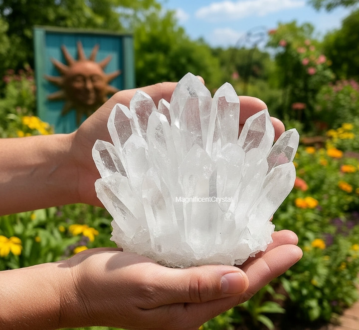 700G Rare Natural Clear Quartz Cluster White Crystal Healing Mineral Specimens