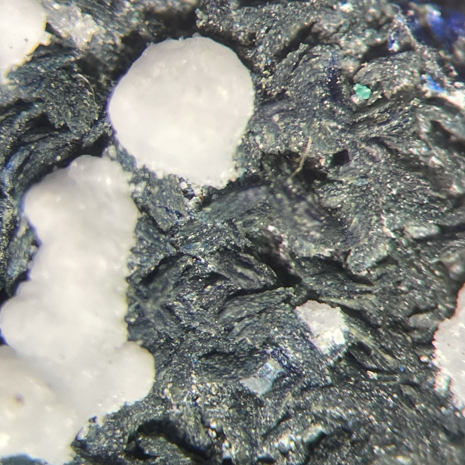 Azurite W/ Unknown White from Morenci ARIZONA USA