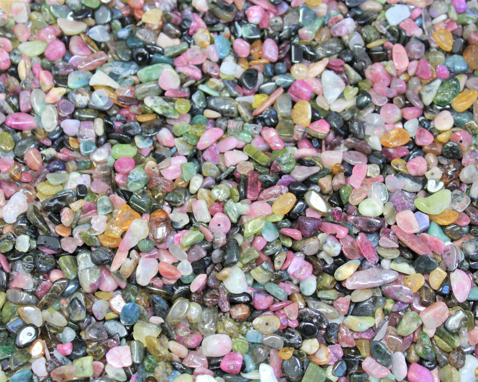 Rainbow Tourmaline Semi Tumbled Gemstone TINY Chips 2-4 mm Wholesale Bulk Lots