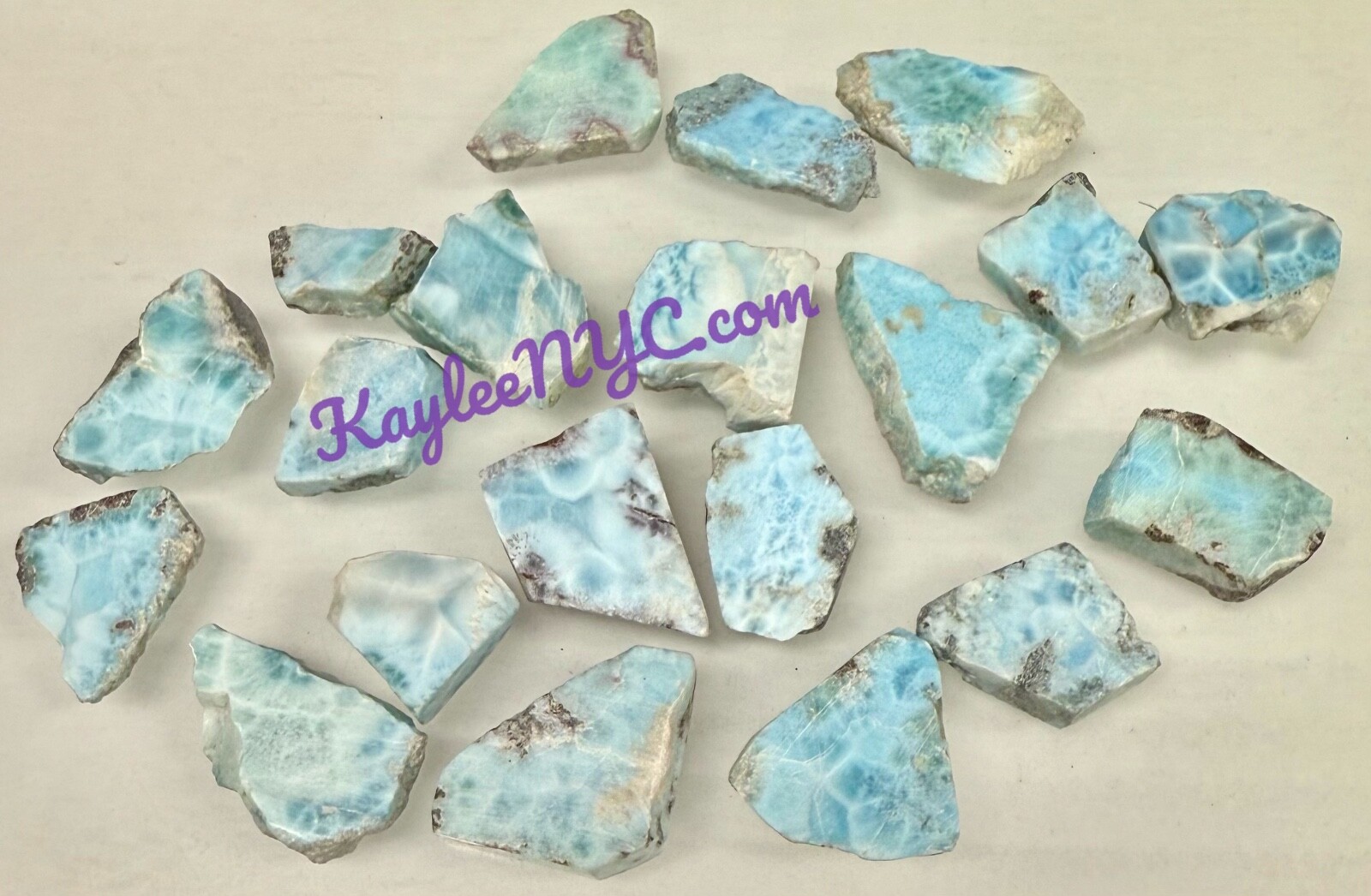 Wholesale Lot 1/2 Lb Natural Larimar Small Slabs Crystal Healing Energy