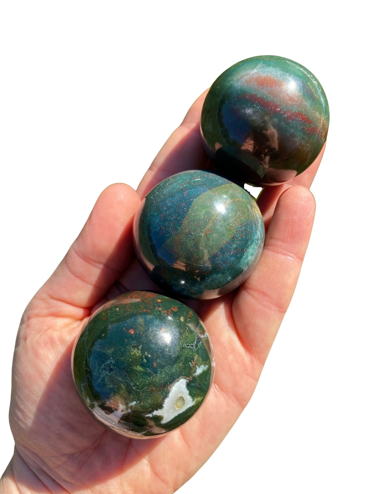 Bloodstone Sphere, Natural Bloodstone from India
