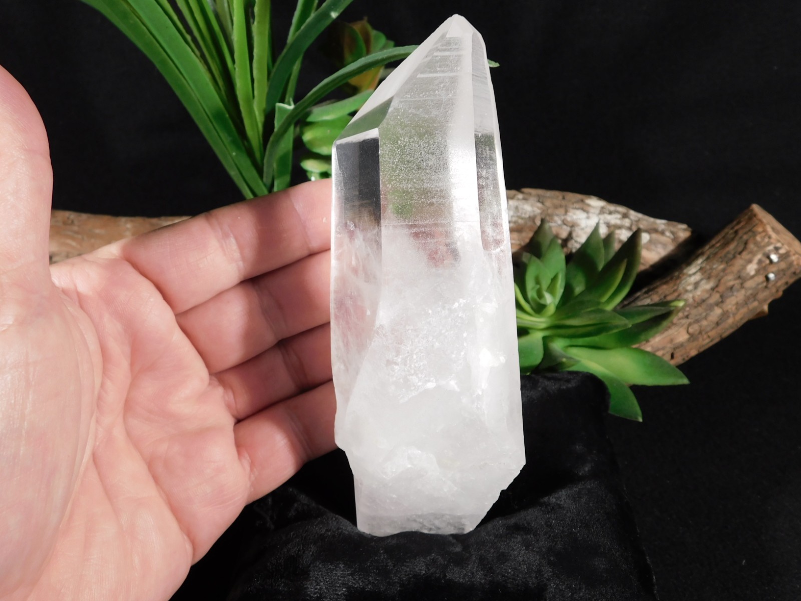 Long! Semi Translucent LEMURIAN Quartz Crystal From Brazil 318gr
