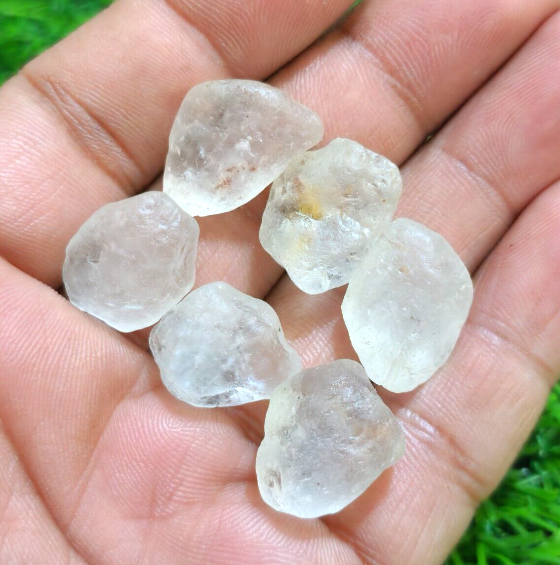 Size 18-19 MM Rare A+6 Pcs Lot White Topaz Raw Loose Gemstone Jewelry For Making
