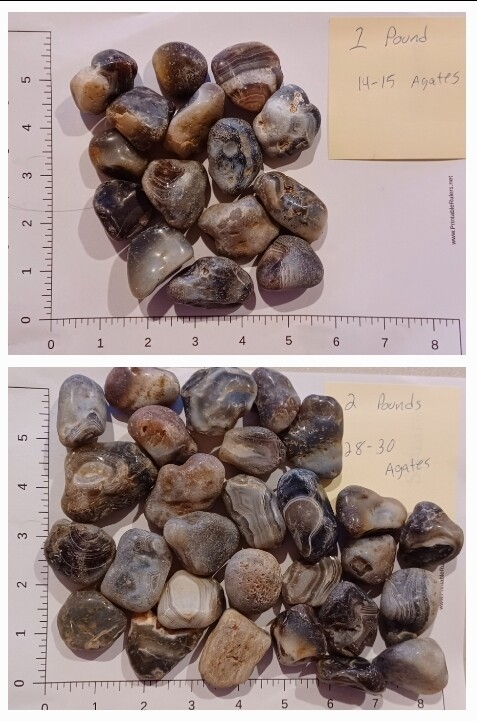 Botswana Agate rough 1-2″ A+ pound lbs tumbling lapidary banding wholesale bulk