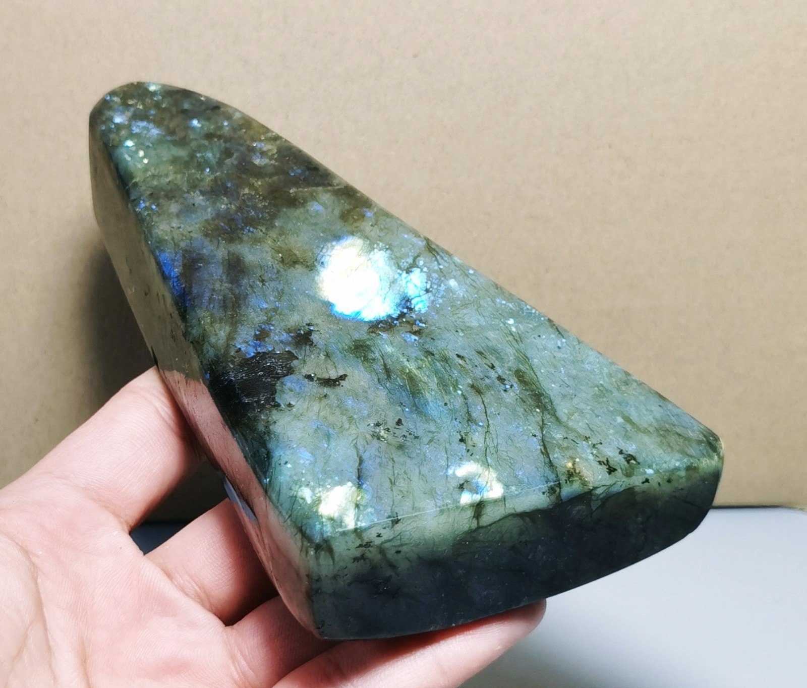 1LB Natural Rare Rainbow Flash Labradorite Freeform Reiki Stone Healing