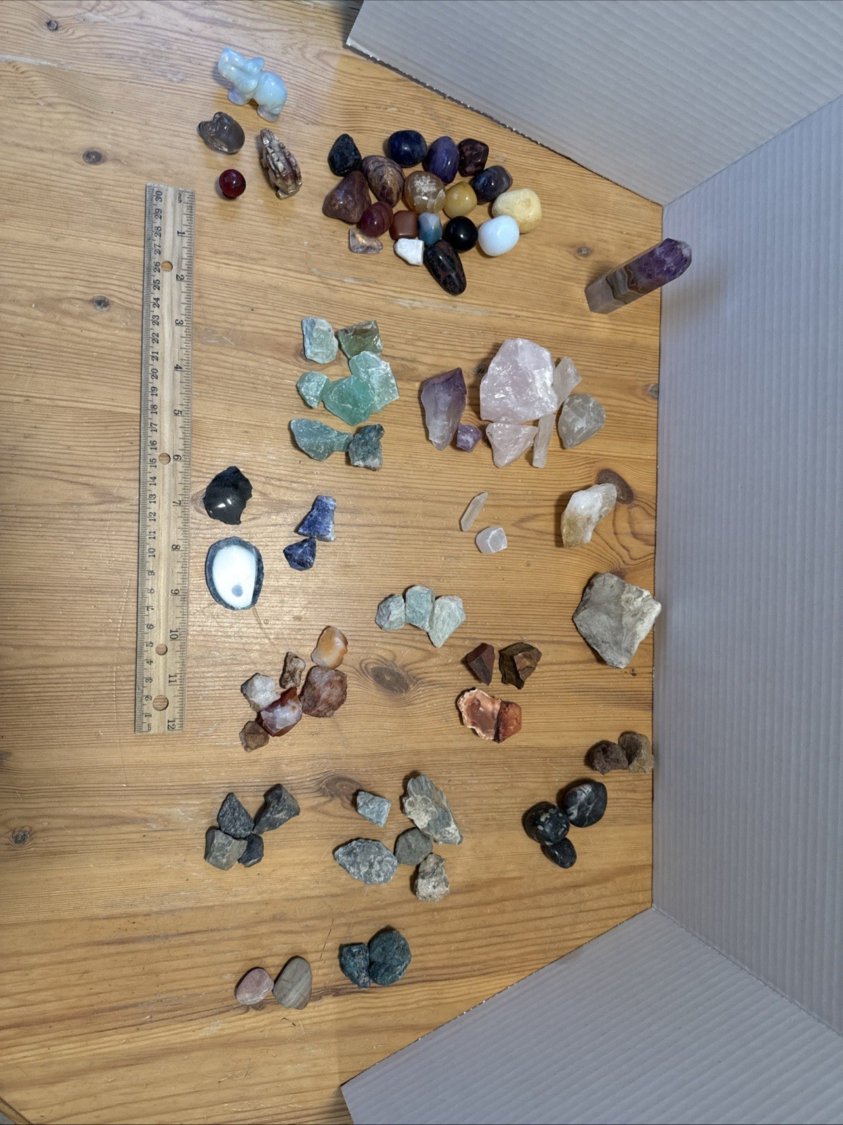 Mixed Crystal Lot 70+ Raw Polished Stones Rocks Gemstones And Pillars Spiritual